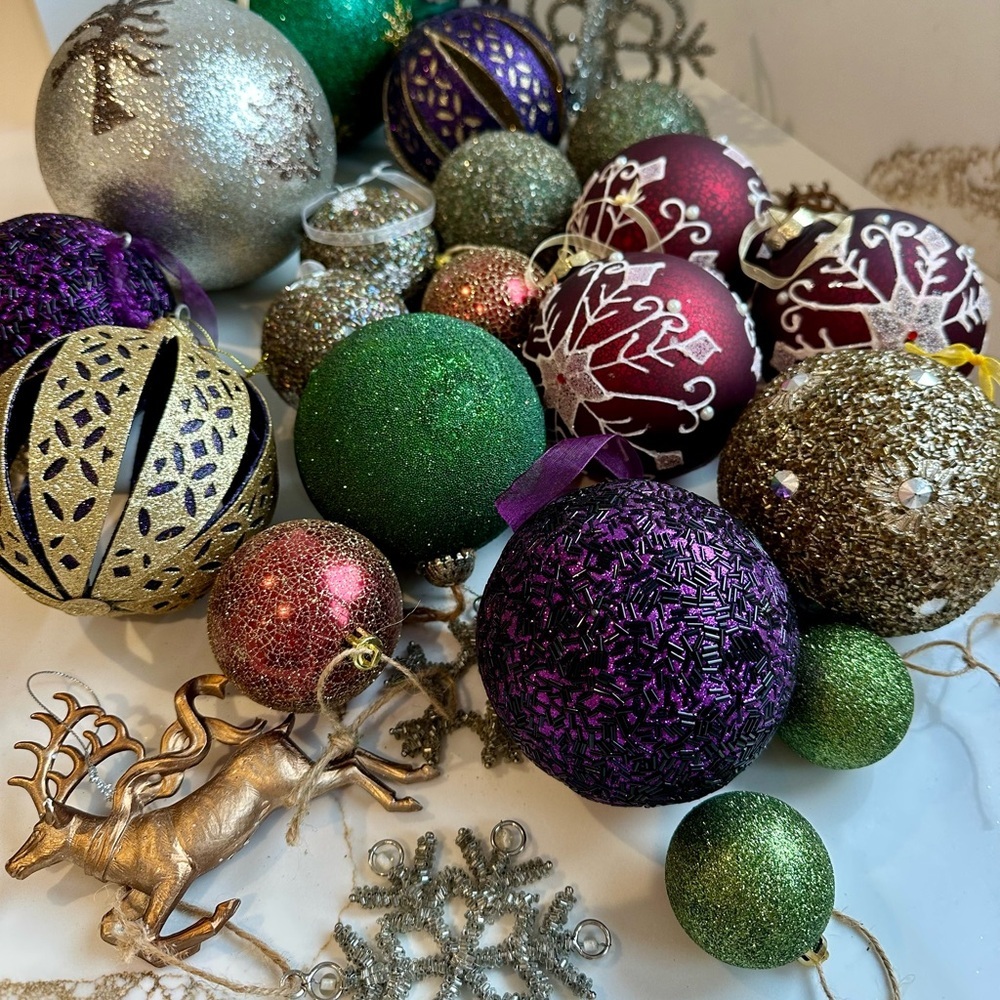 Christmas ornaments glass bundle